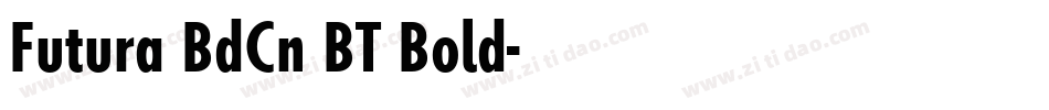 Futura BdCn BT Bold字体转换